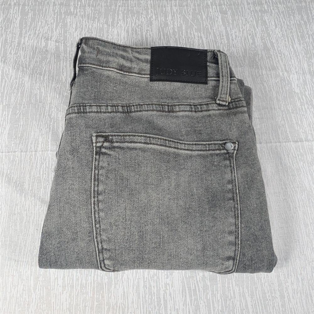 Judy Blue Jeans Womans Size 11 30 Grey Skinny Fit Capri High Rise Denim Pants